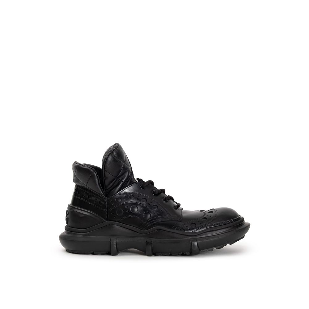 Black Leather Oxfords And Derby - ventzia