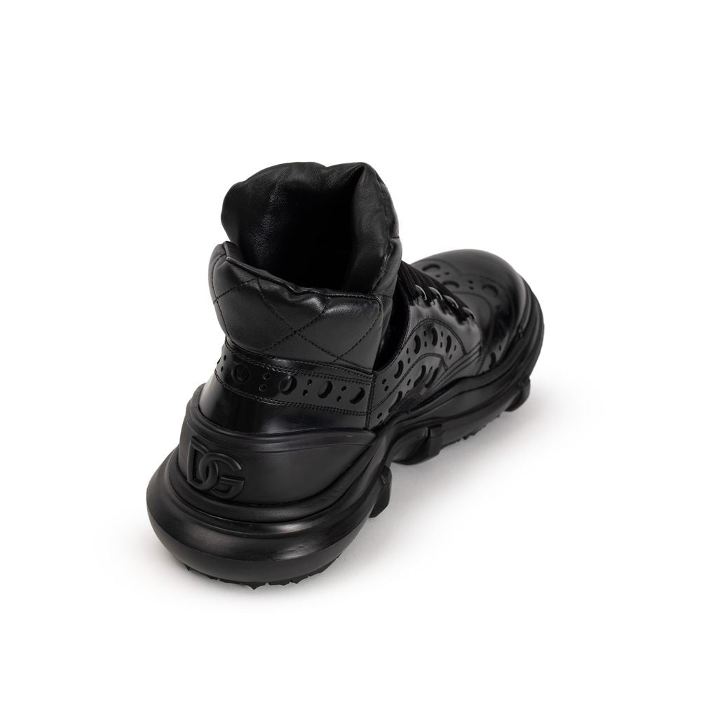 Black Leather Oxfords And Derby - ventzia