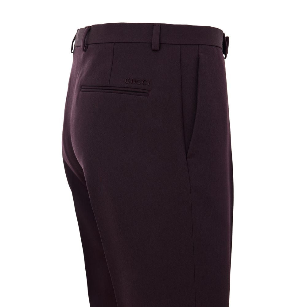 Bordeaux Wool Jeans Denim - ventzia