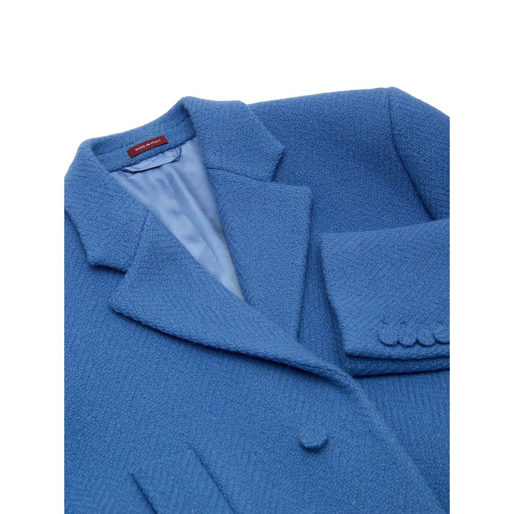 Blue Wool Coat - ventzia
