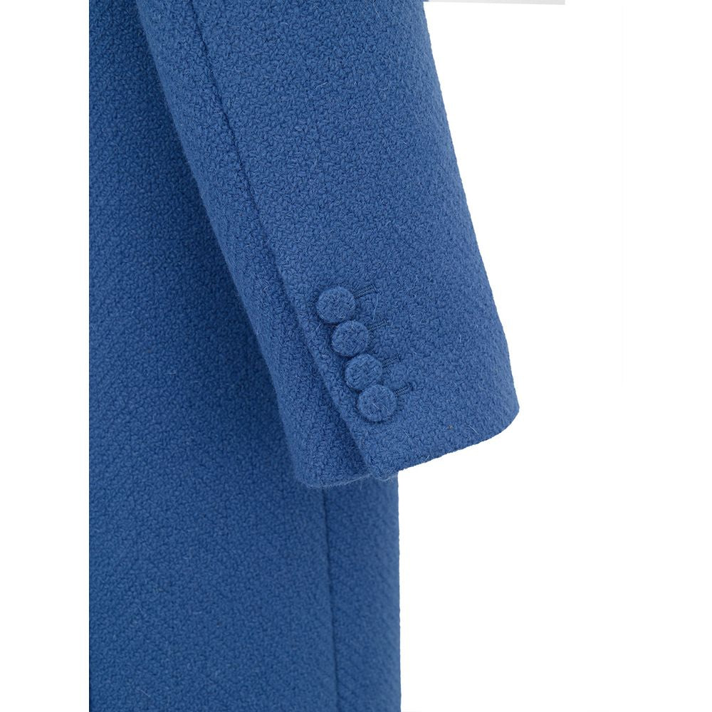 Blue Wool Coat - ventzia