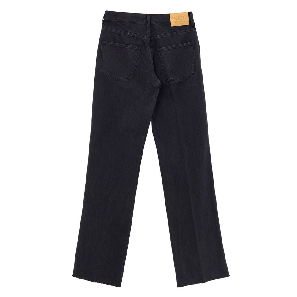 Black Cotton Jeans Denim - ventzia