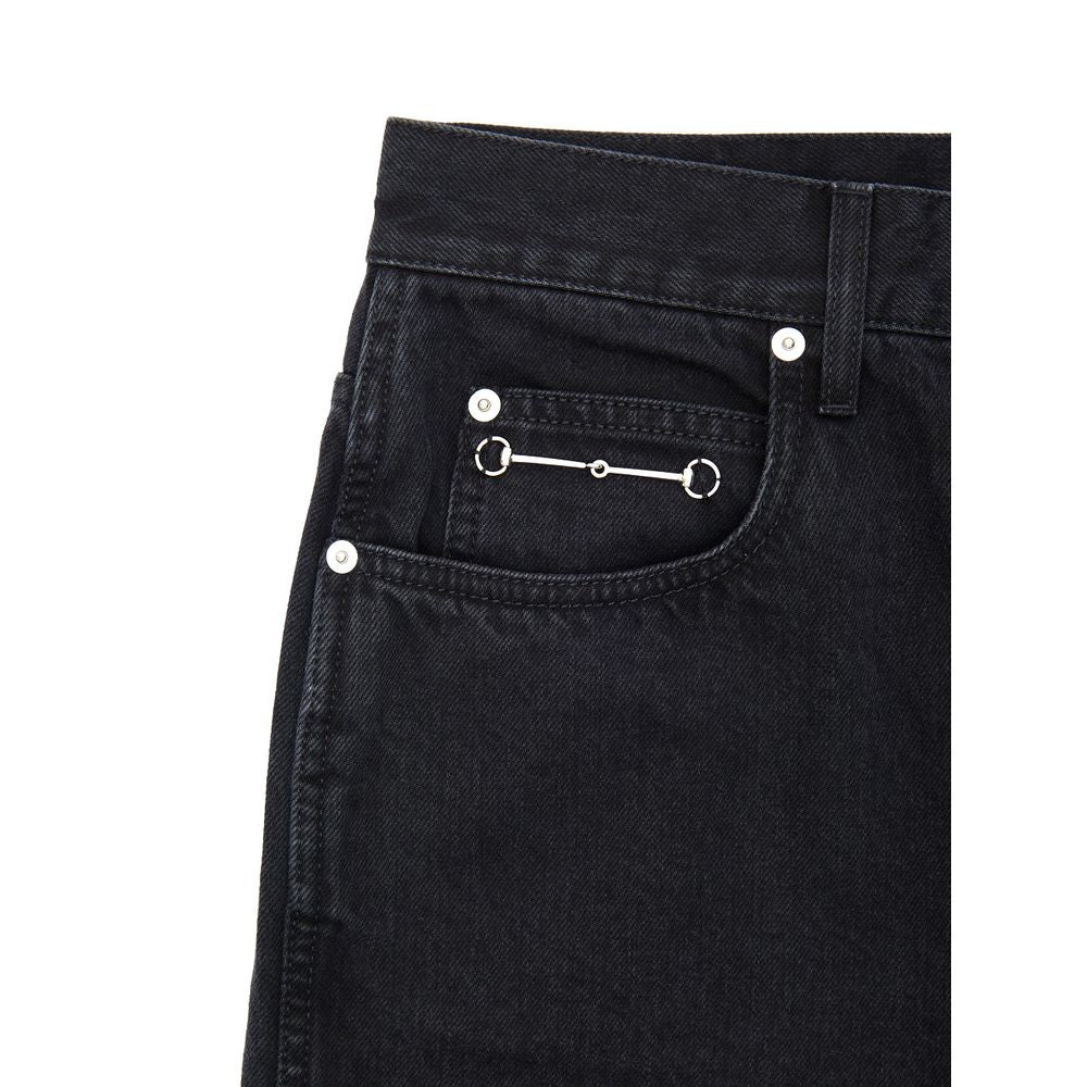 Black Cotton Jeans Denim - ventzia