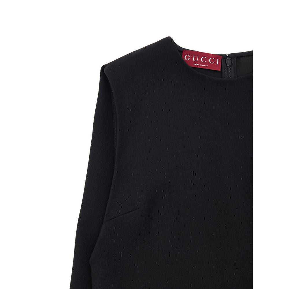 Black Wool Dress - ventzia