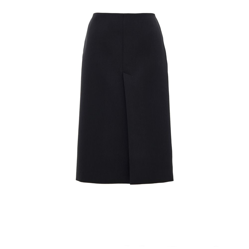 Black Wool Skirt - ventzia