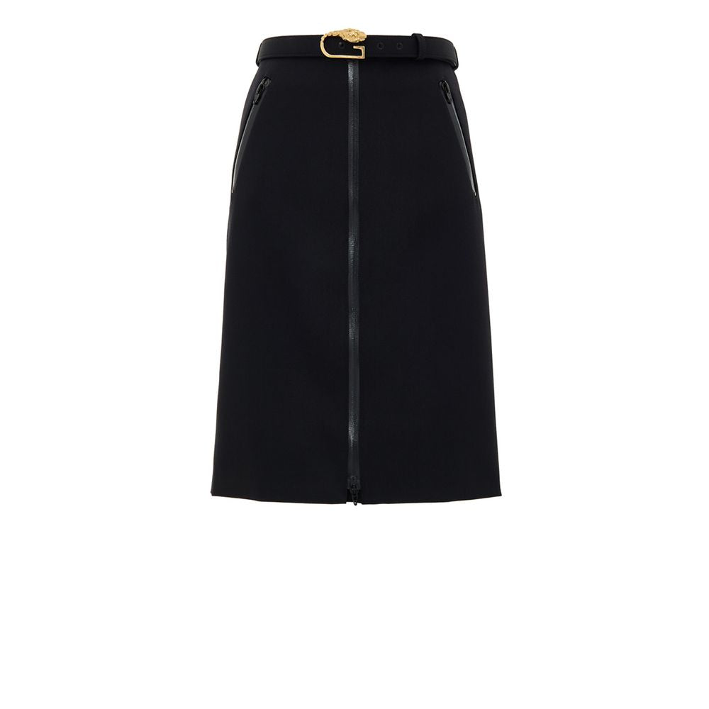 Black Wool Skirt - ventzia
