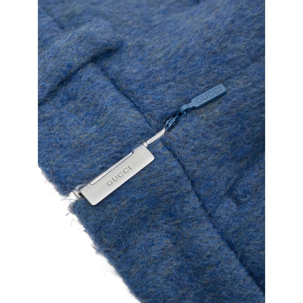 Blue Wool Short - ventzia