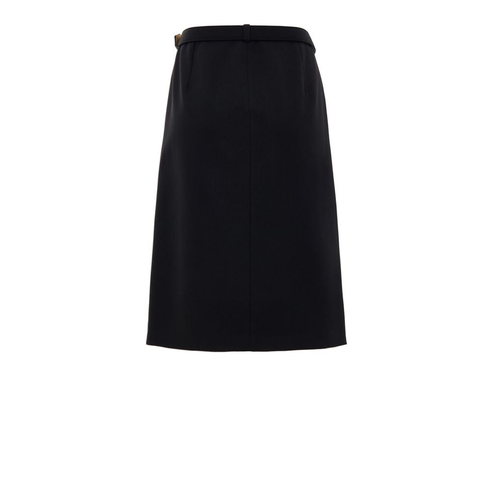 Black Wool Skirt - ventzia