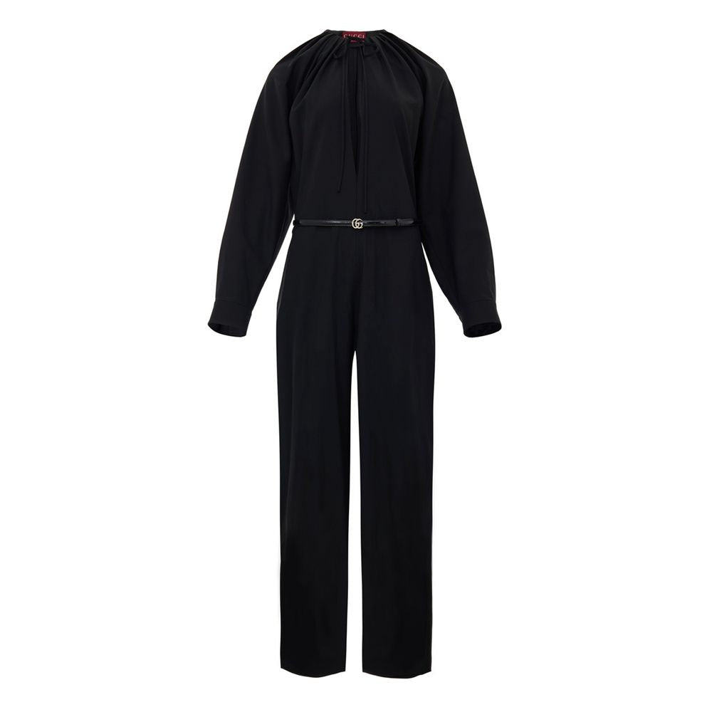 Black Wool Jumpsuit - ventzia
