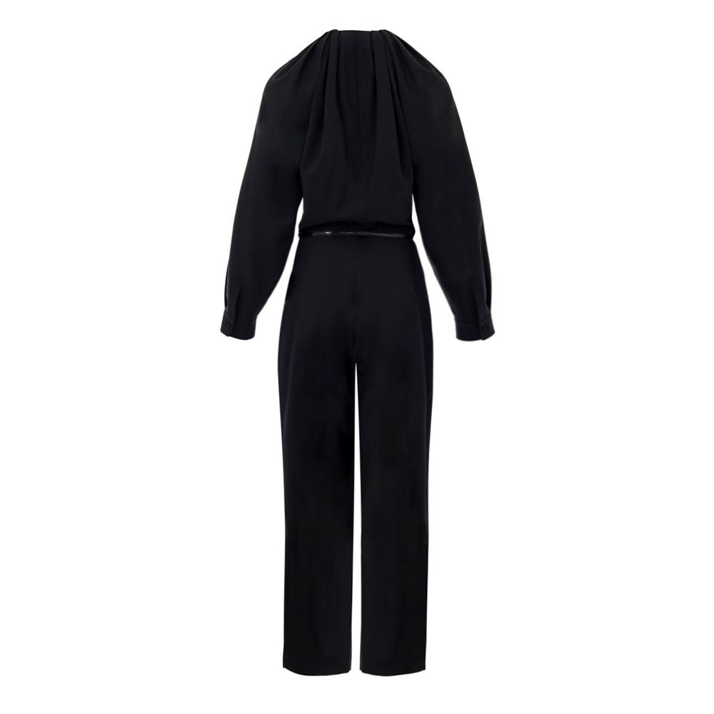 Black Wool Jumpsuit - ventzia