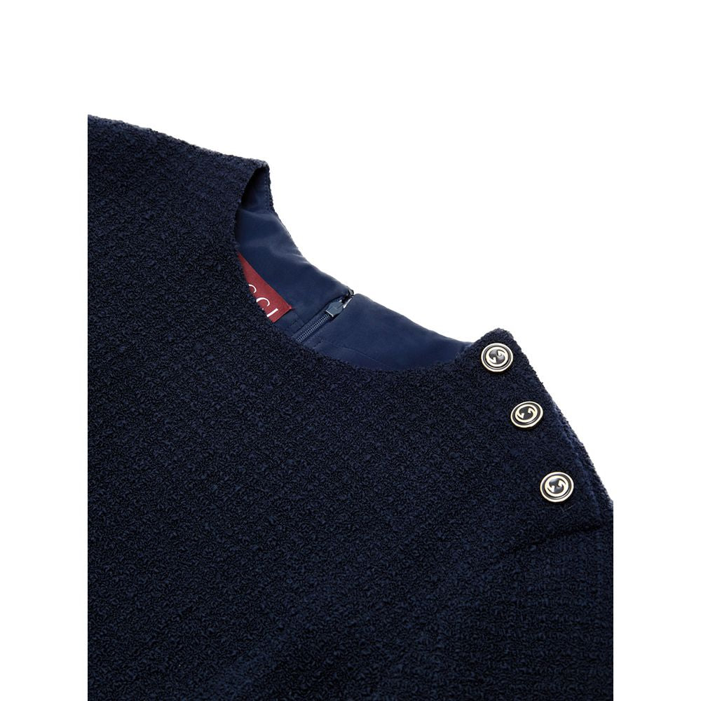 Navy Blue Wool Short - ventzia