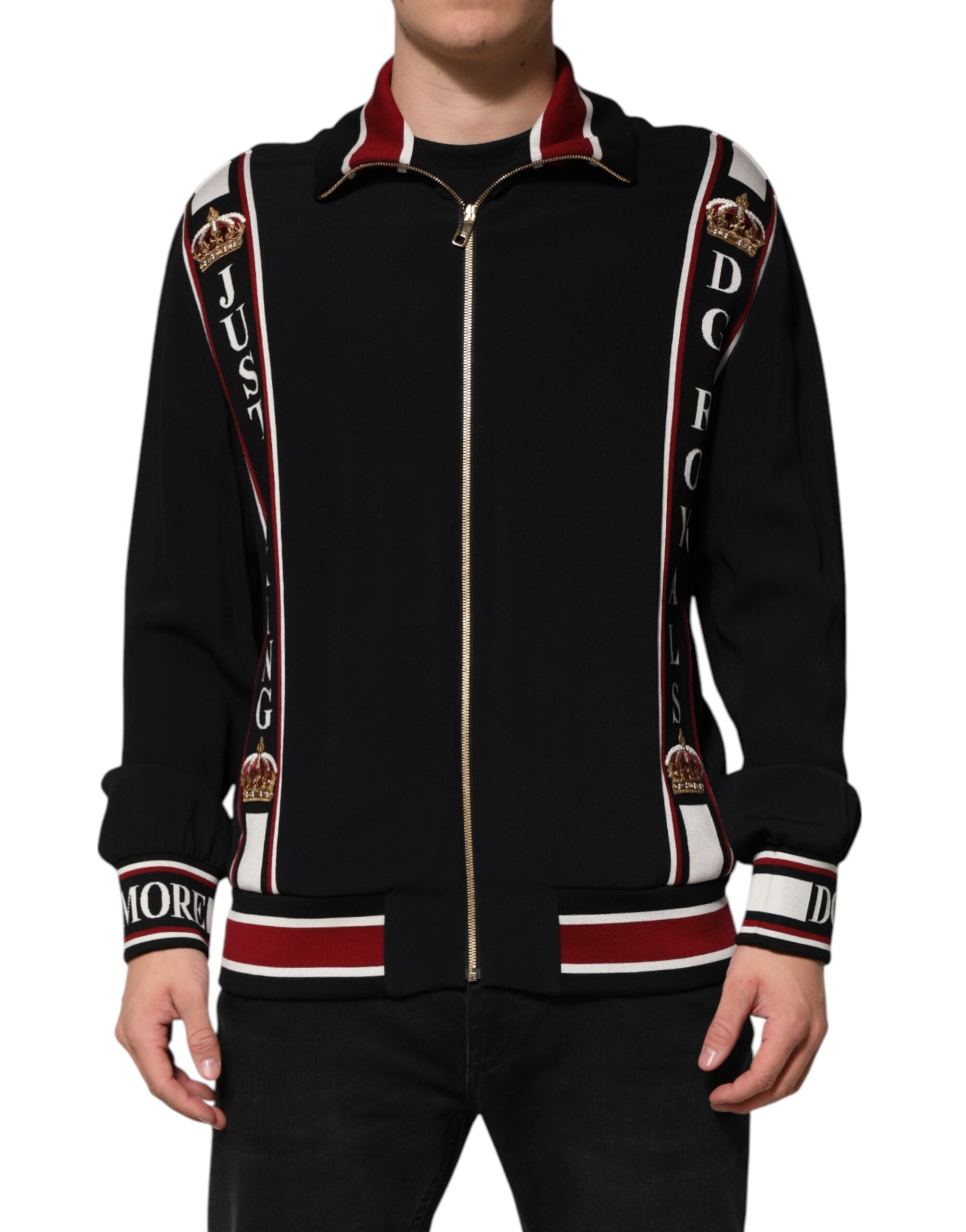 Black DG King Full Zip Sweatshirt  Sweater - ventzia