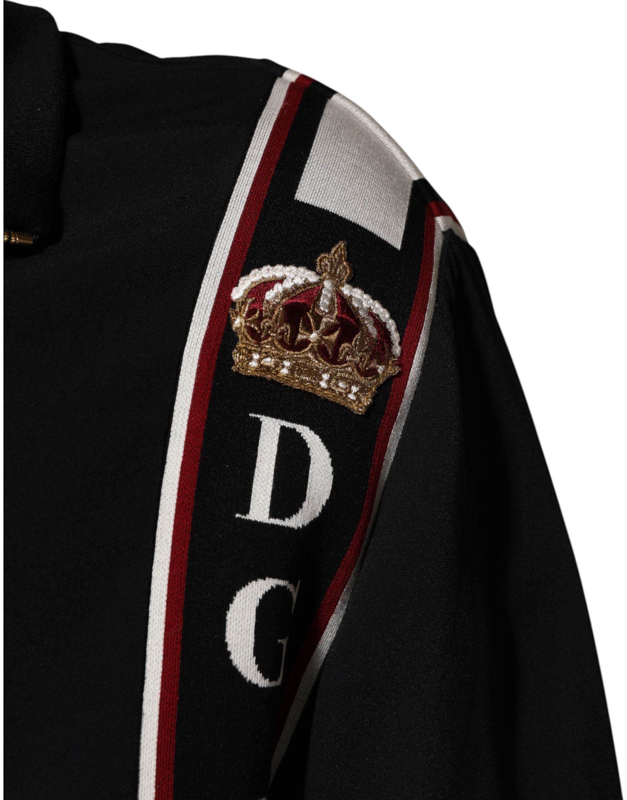 Black DG King Full Zip Sweatshirt  Sweater - ventzia