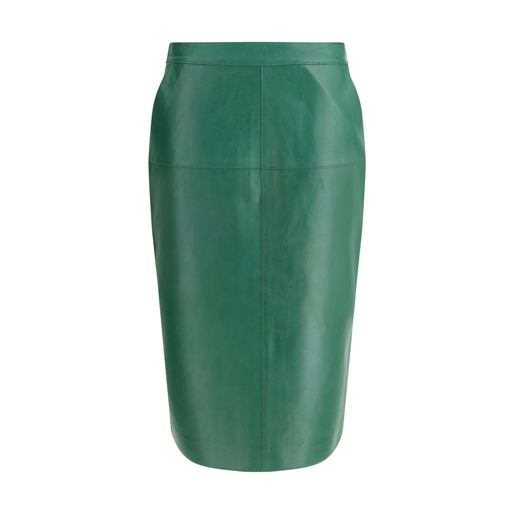 Leather midi Skirt
