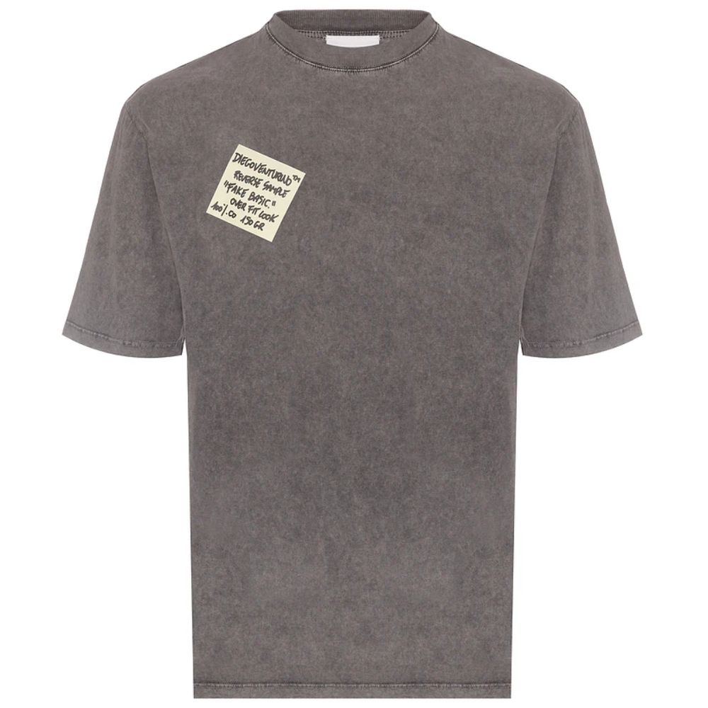 Gray Cotton T-Shirt - ventzia