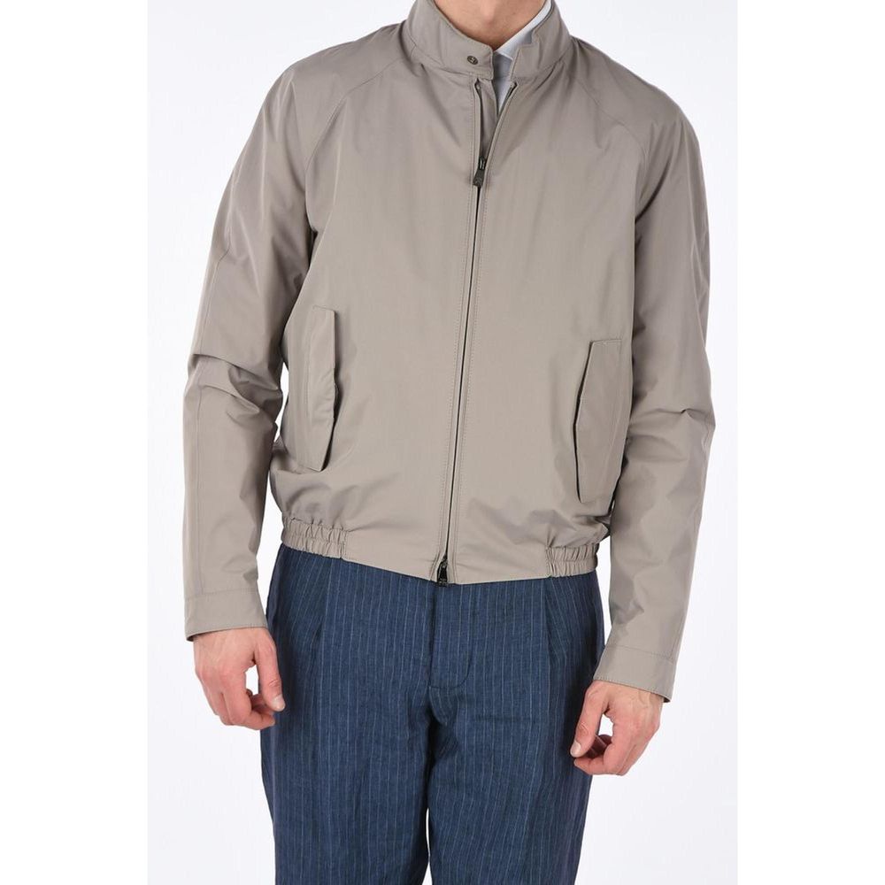 Beige Polyester Jacket - ventzia