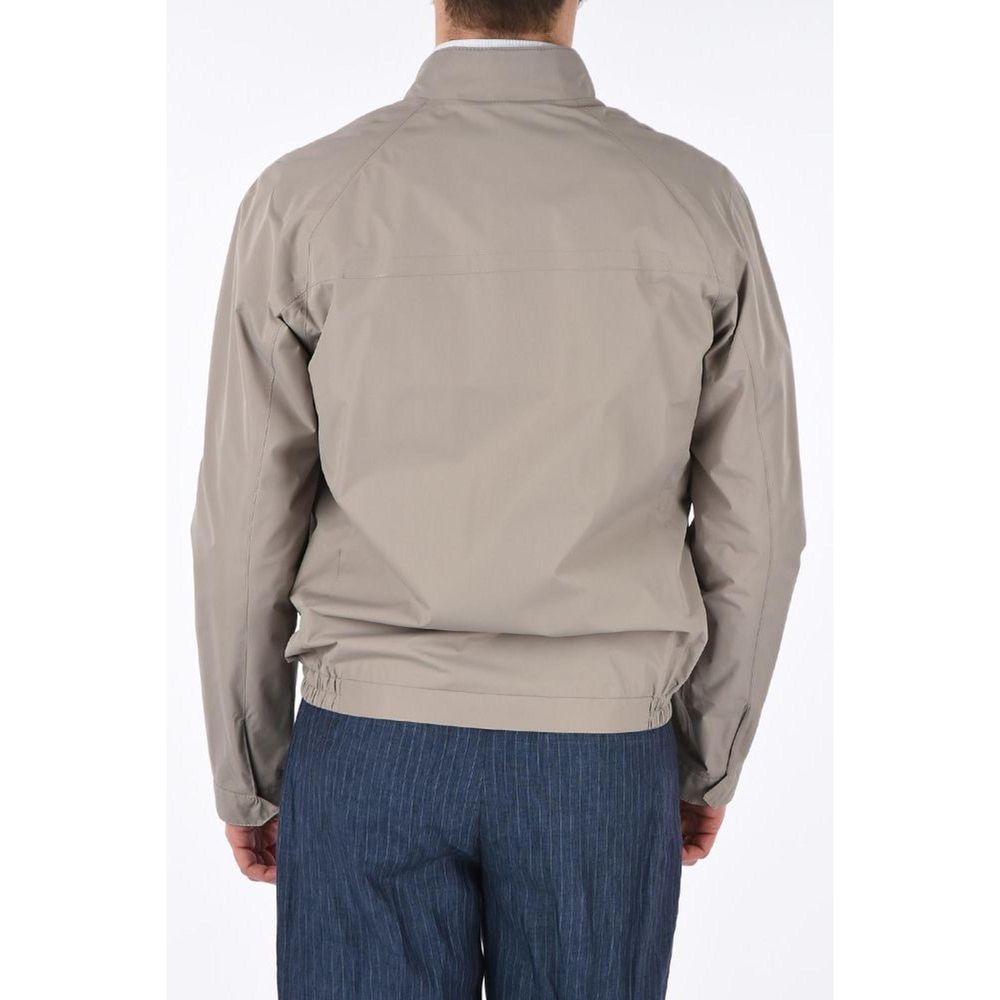 Beige Polyester Jacket - ventzia