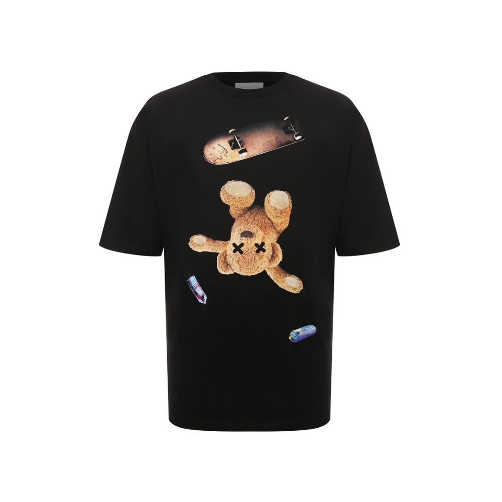 Black Cotton T-Shirt - ventzia