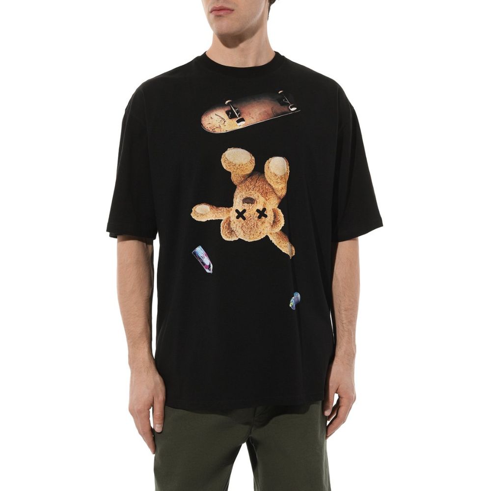 Black Cotton T-Shirt - ventzia