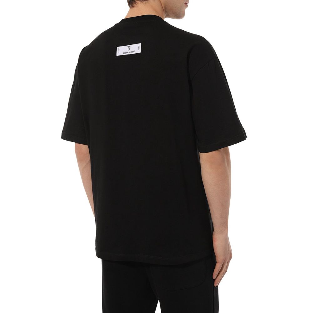 Black Cotton T-Shirt - ventzia