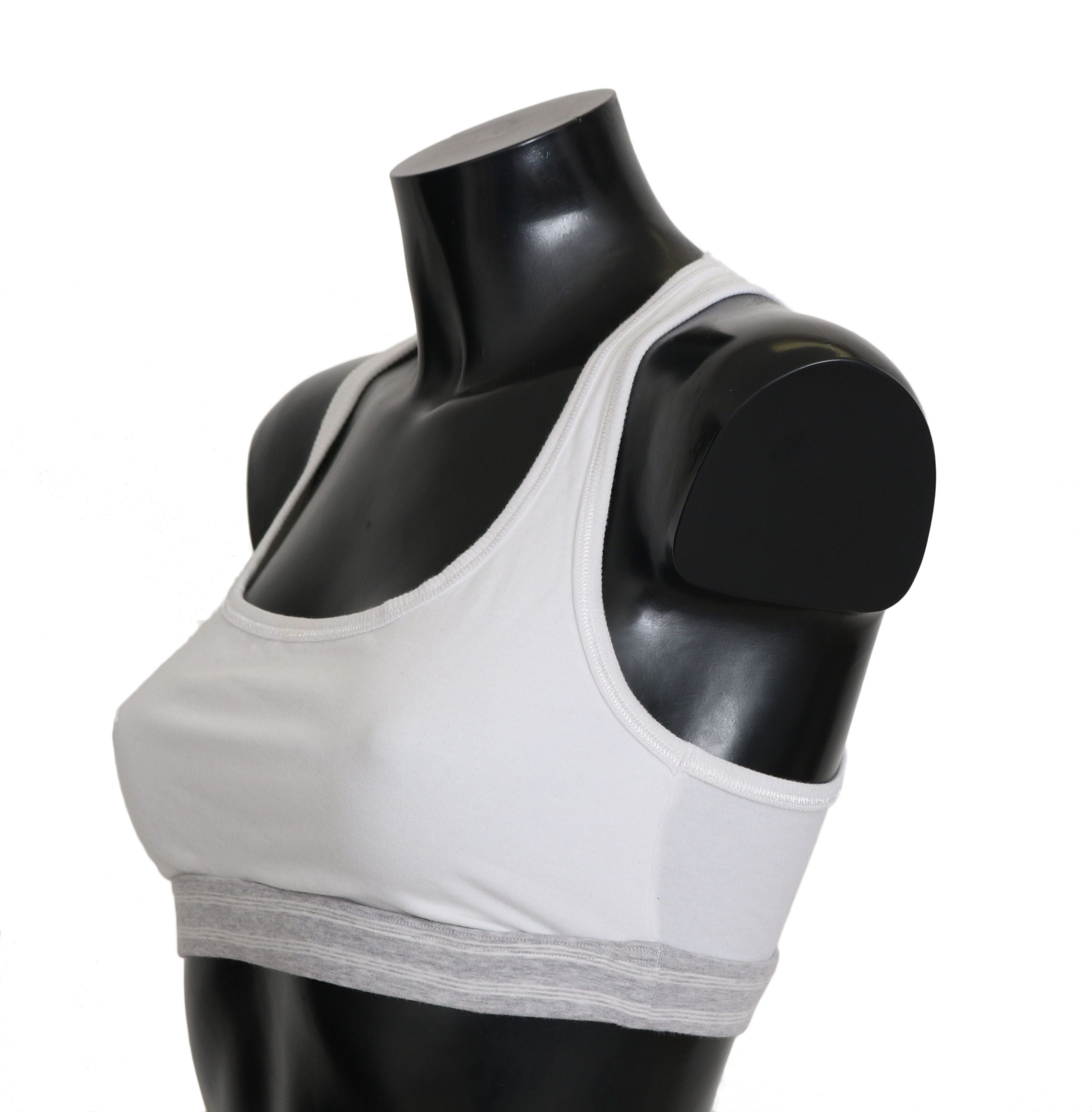 Elegant White Stretch Sport Bra - ventzia
