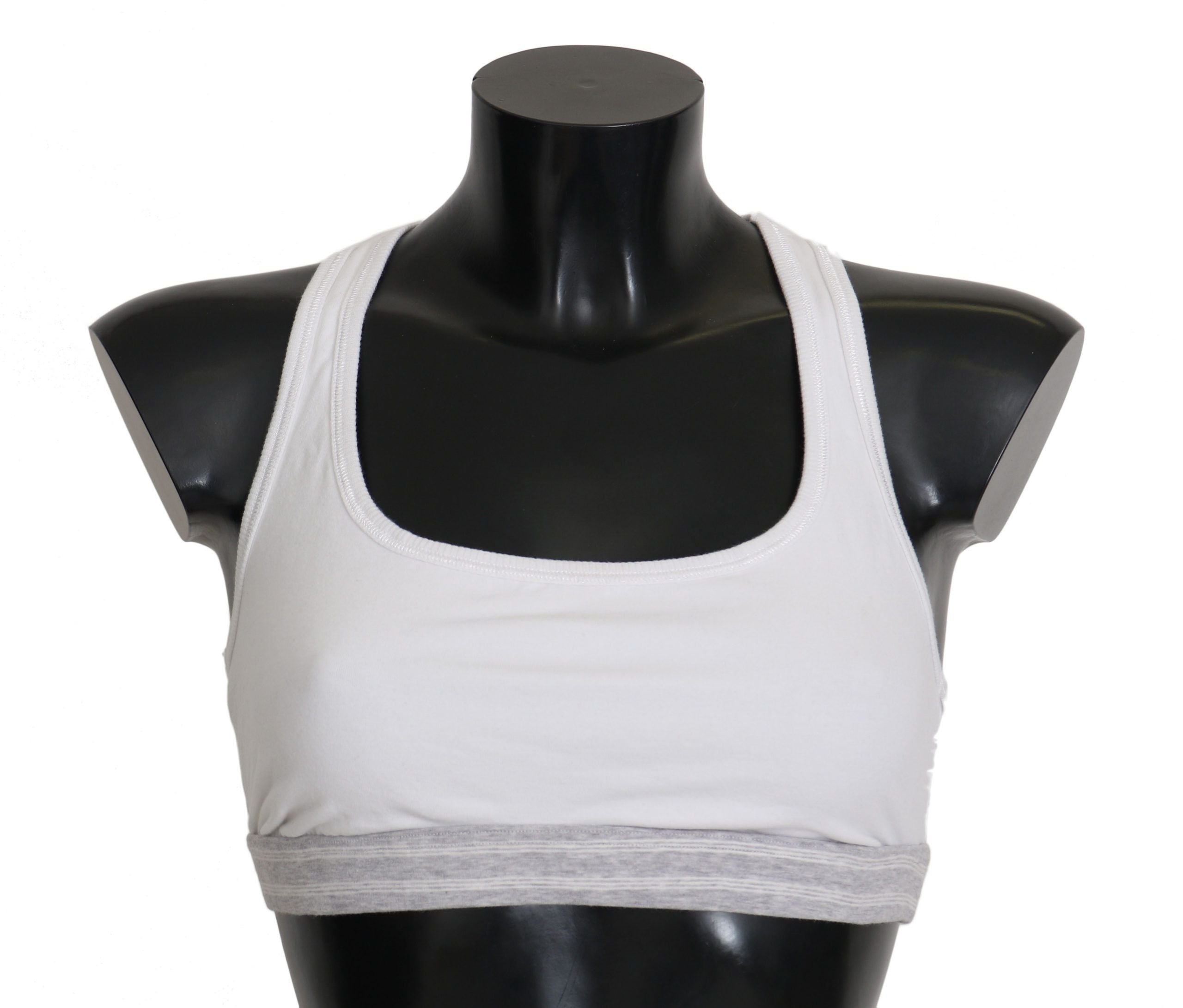 Elegant White Stretch Sport Bra - ventzia