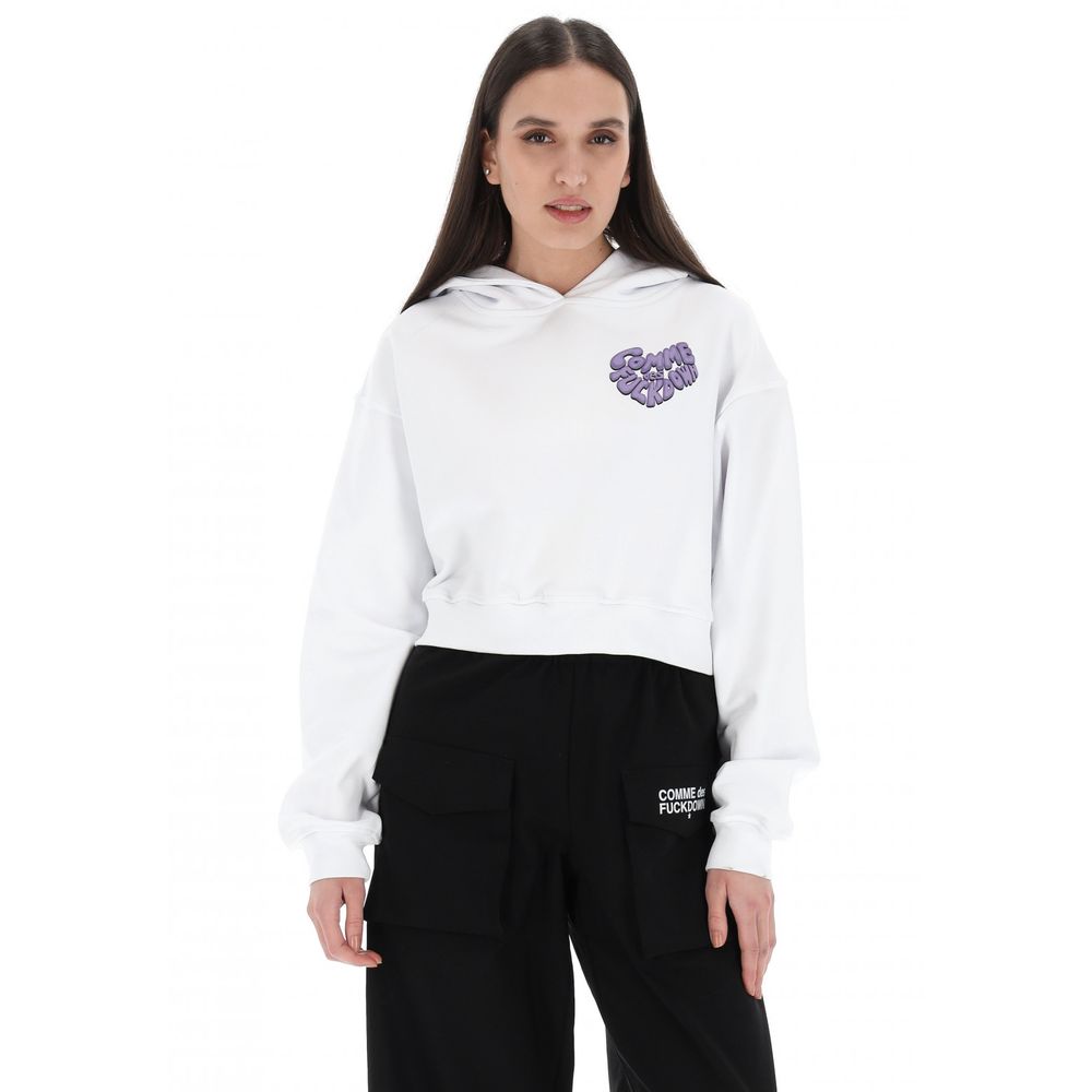 White Cotton Sweater - ventzia