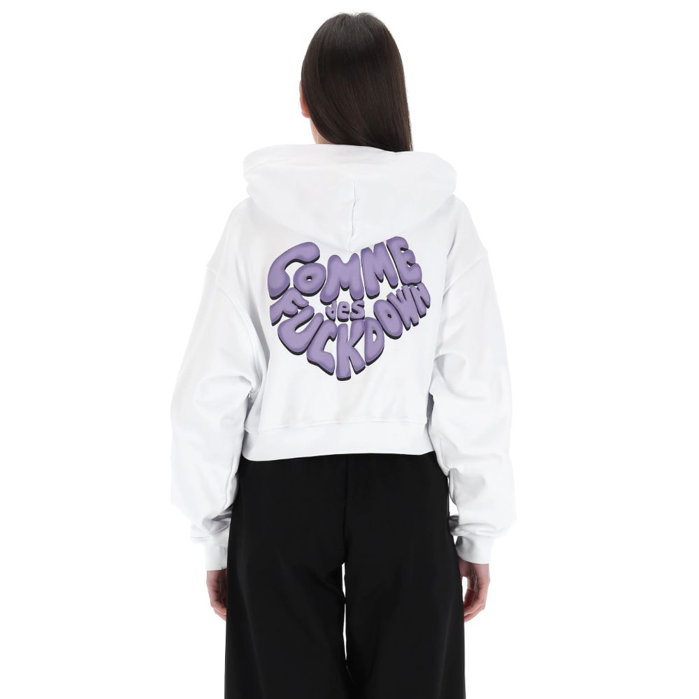 White Cotton Sweater - ventzia