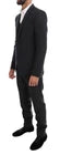 Gray Patterned Wool 3 Piece Slim Suit - ventzia