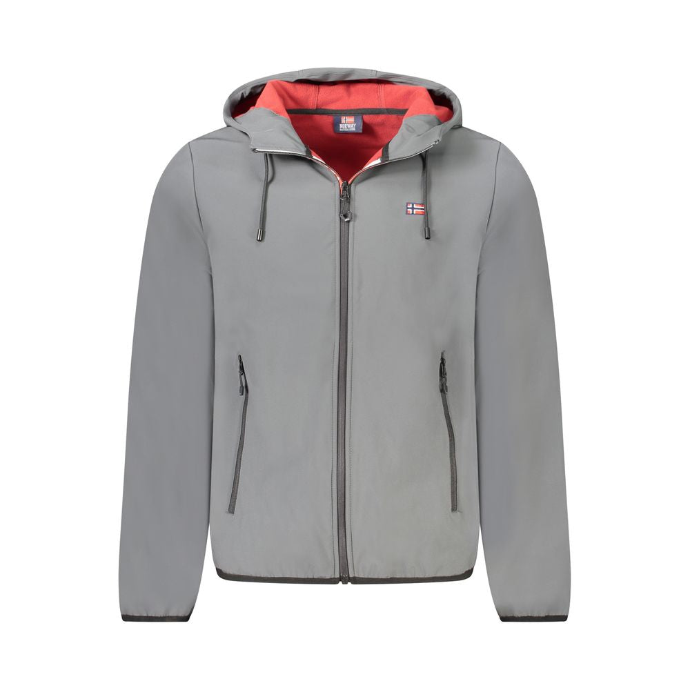 Gray Polyester Men's Jacket - ventzia