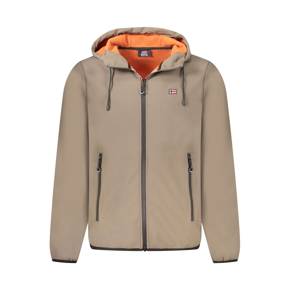 Brown Polyester Men Jacket - ventzia