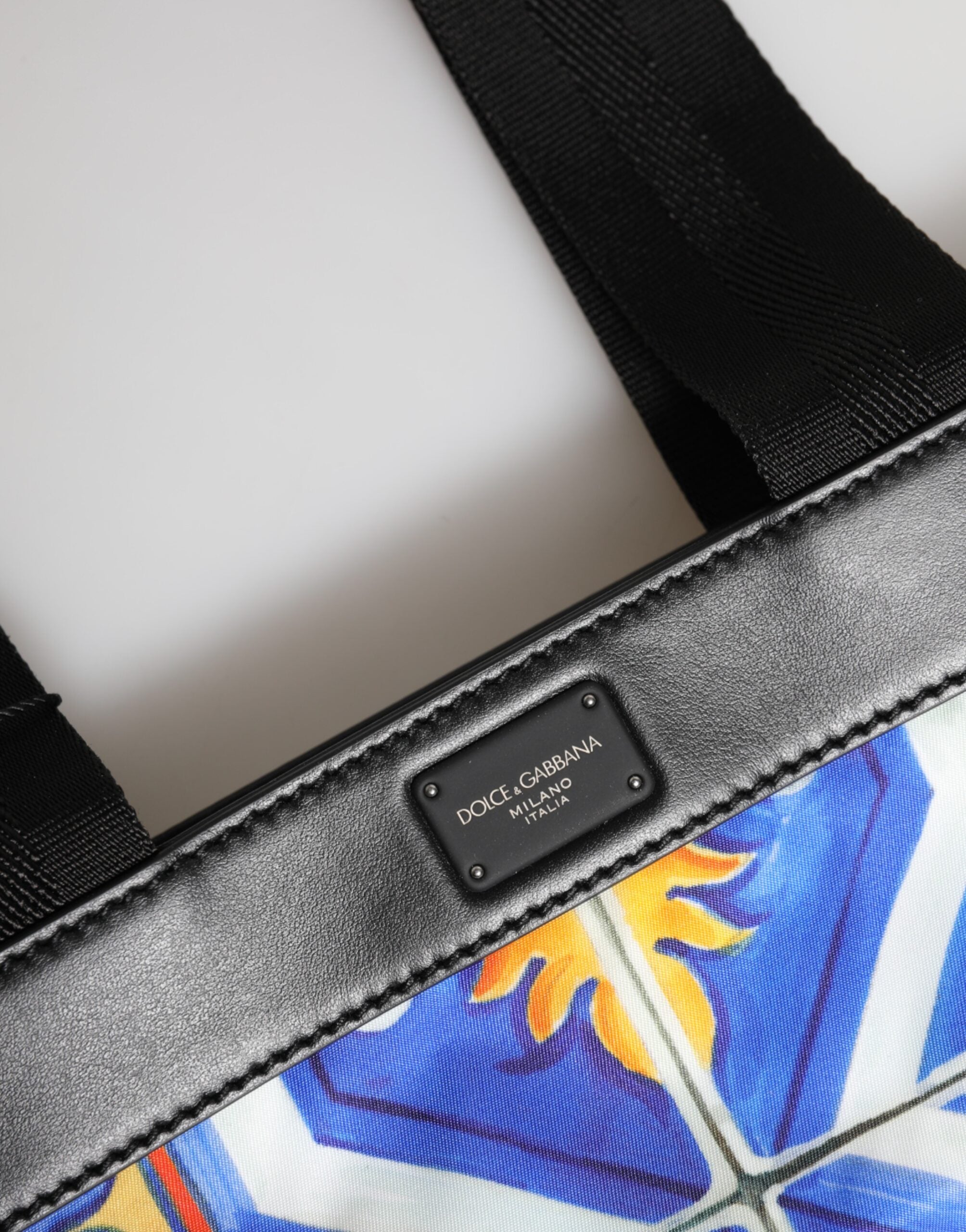 Multicolor Maiolica Print Tote Shoulder Strap Bag - ventzia