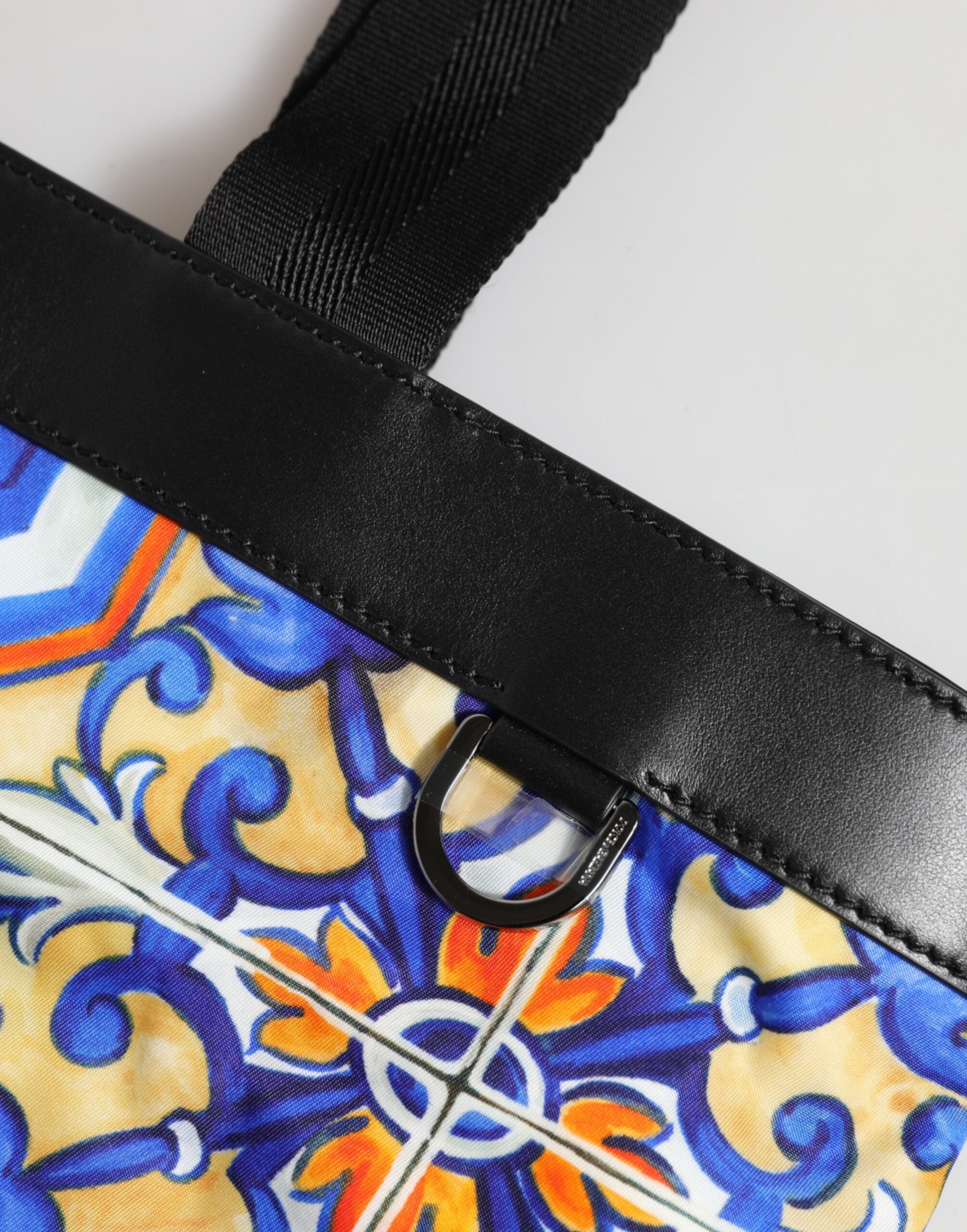 Multicolor Maiolica Print Tote Shoulder Strap Bag - ventzia