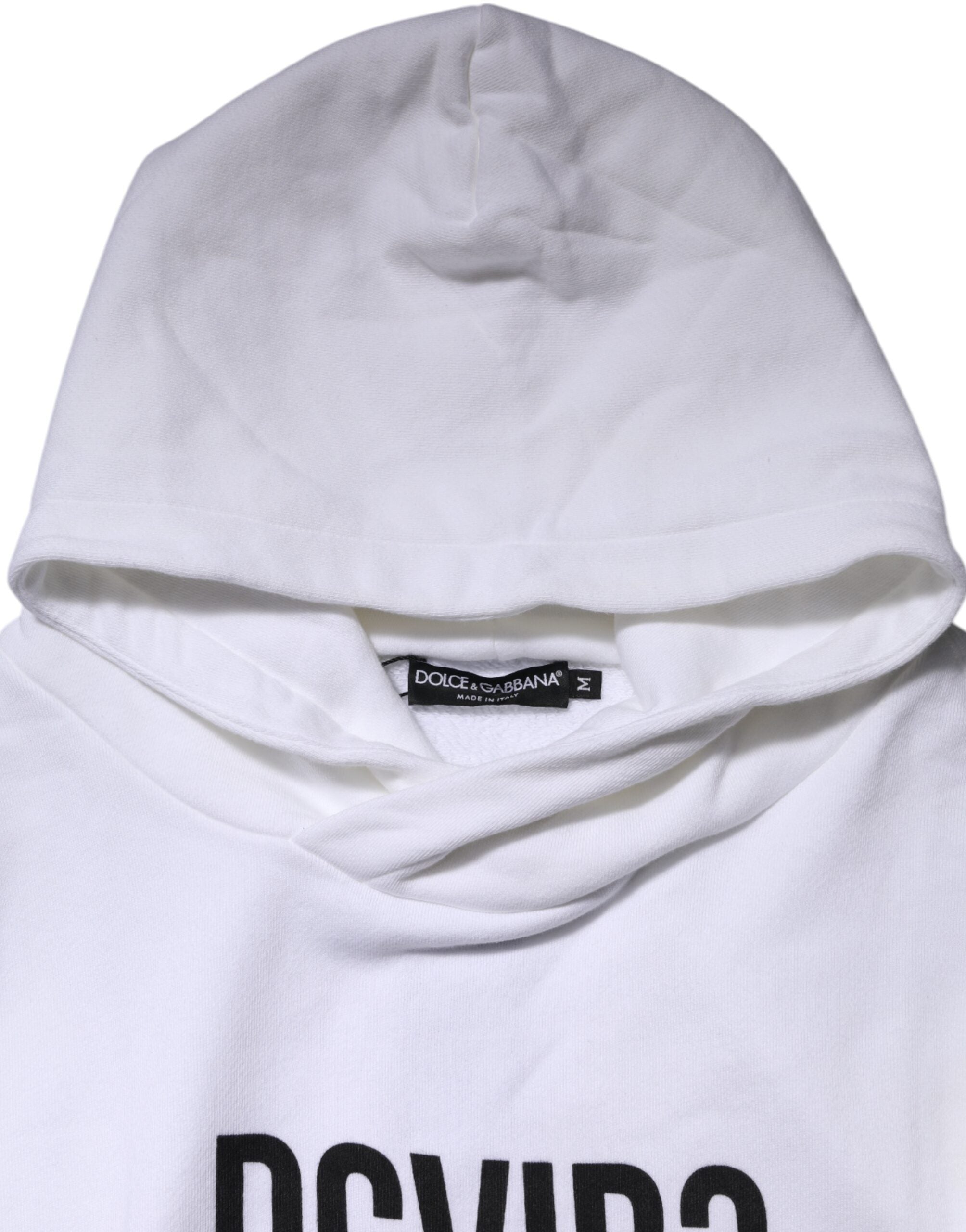 White DG Vib3 Hooded Men Sweatshirt Sweater - ventzia