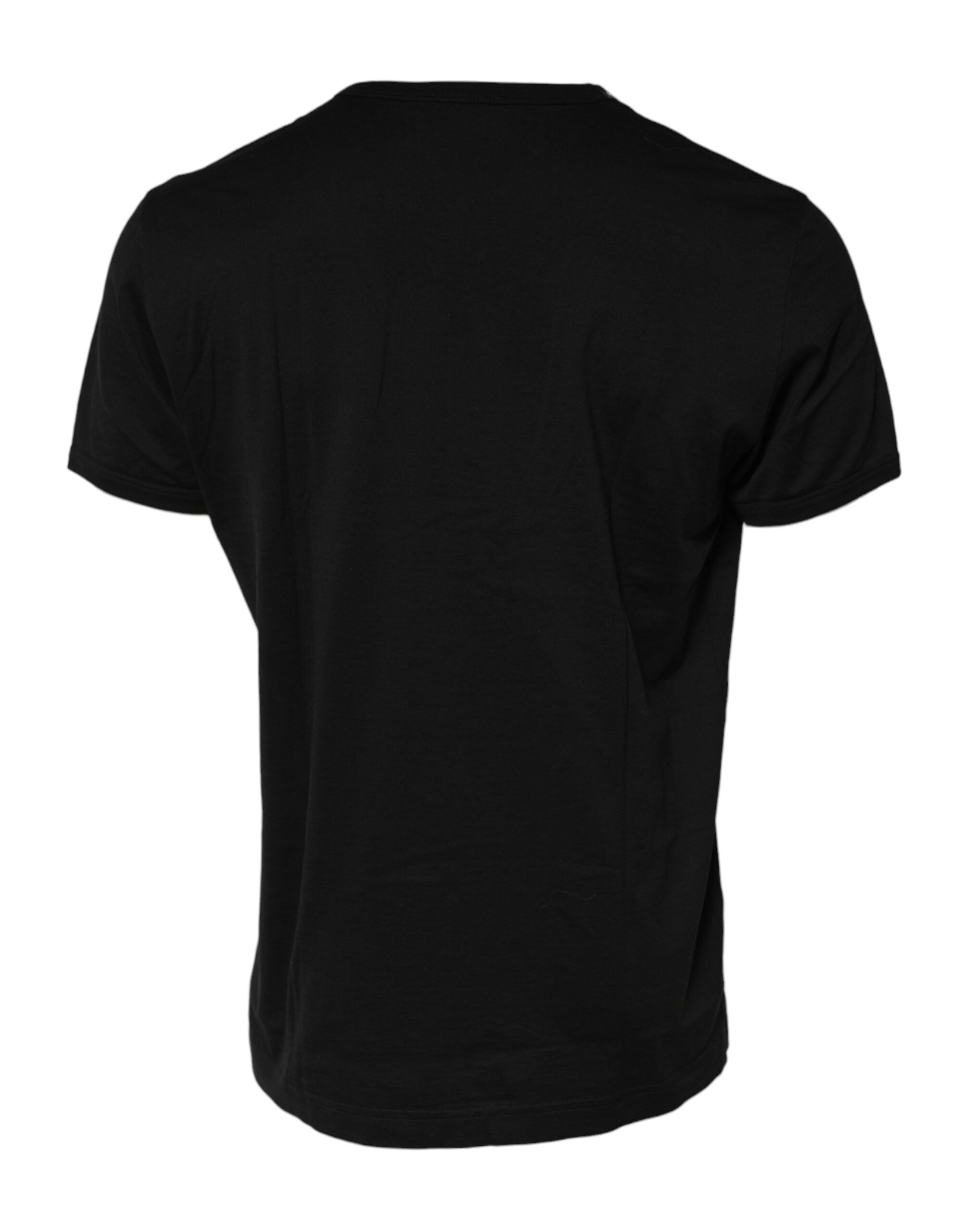 Black Eye Print Cotton Men Crew Neck T-shirt - ventzia