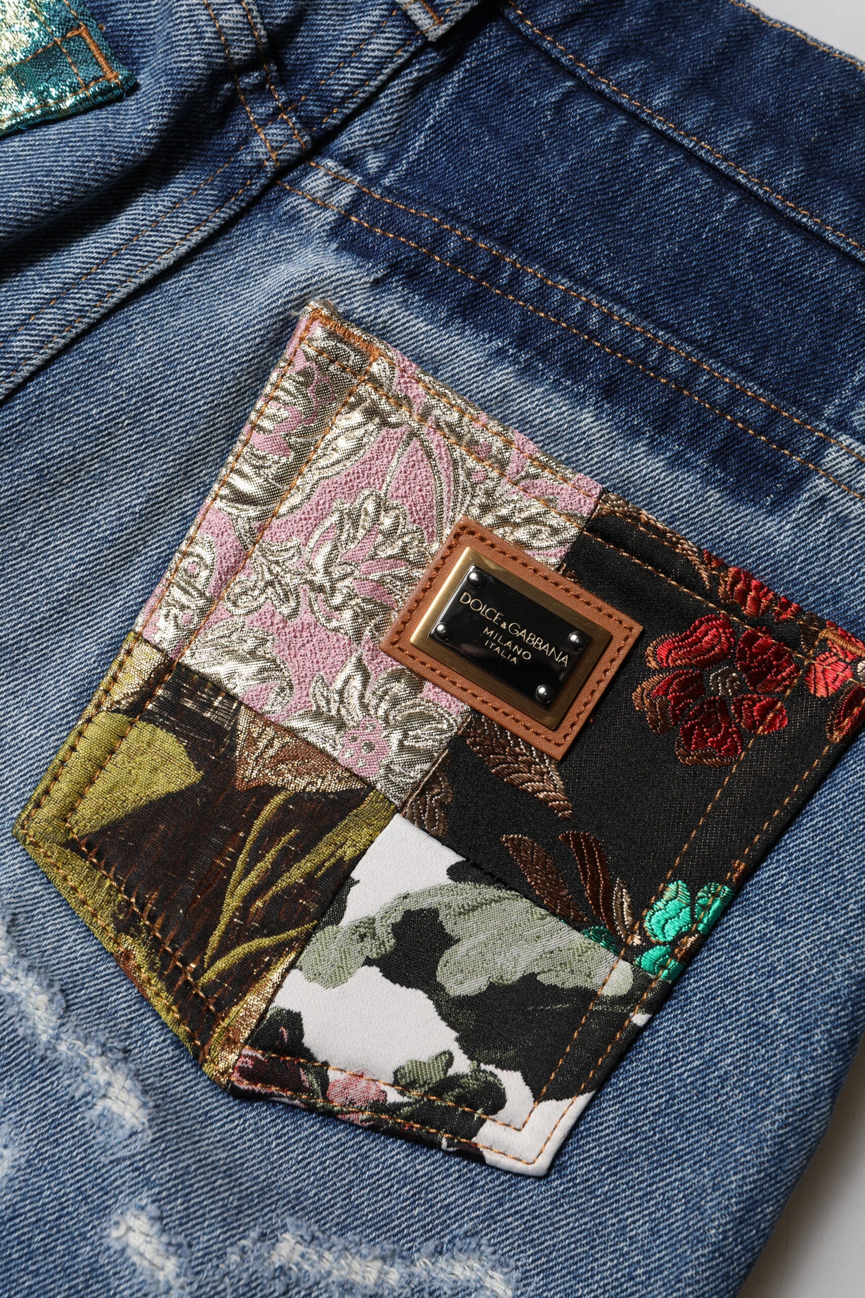 Blue AMBER Tattered High Waist Denim Jeans - ventzia