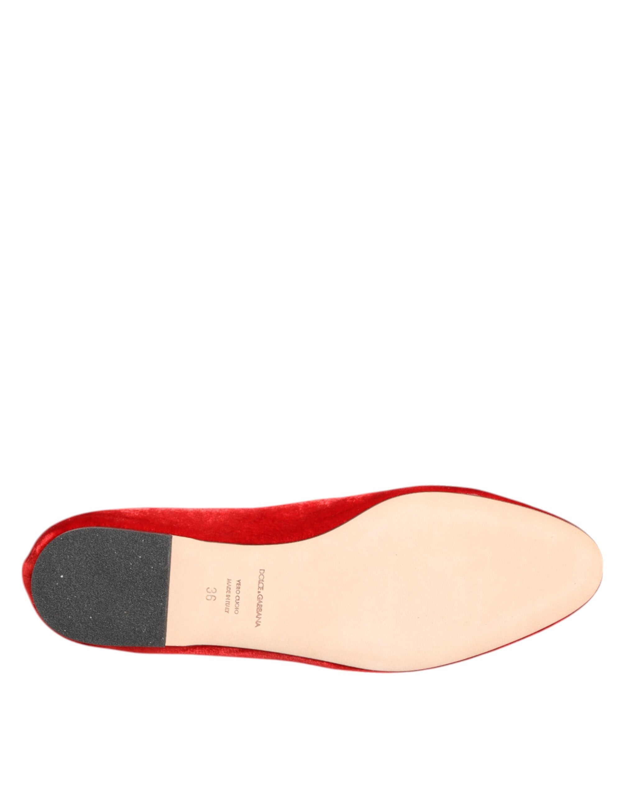 Red Velvet DG Heart Loafers Flats Shoes - ventzia