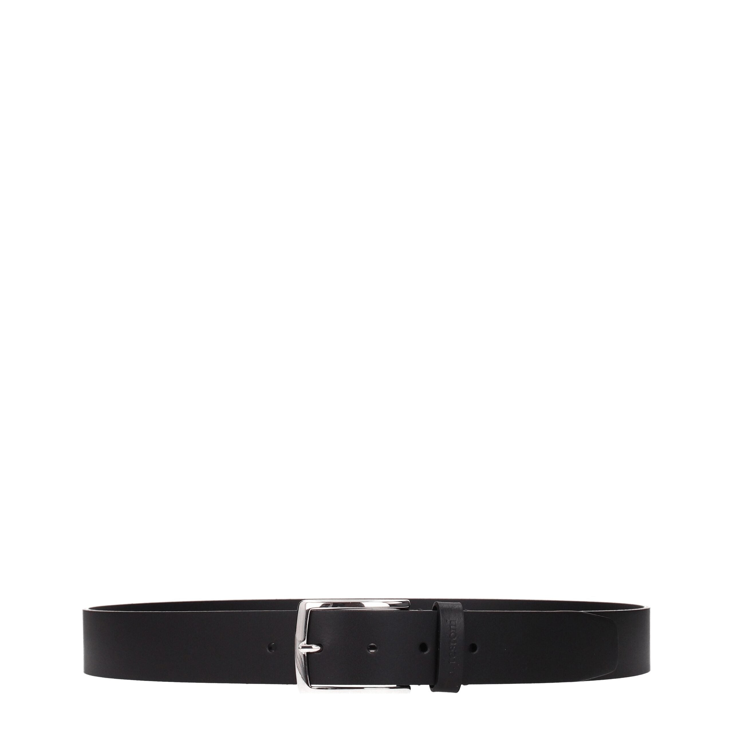 Black Leather Regular Belt - ventzia