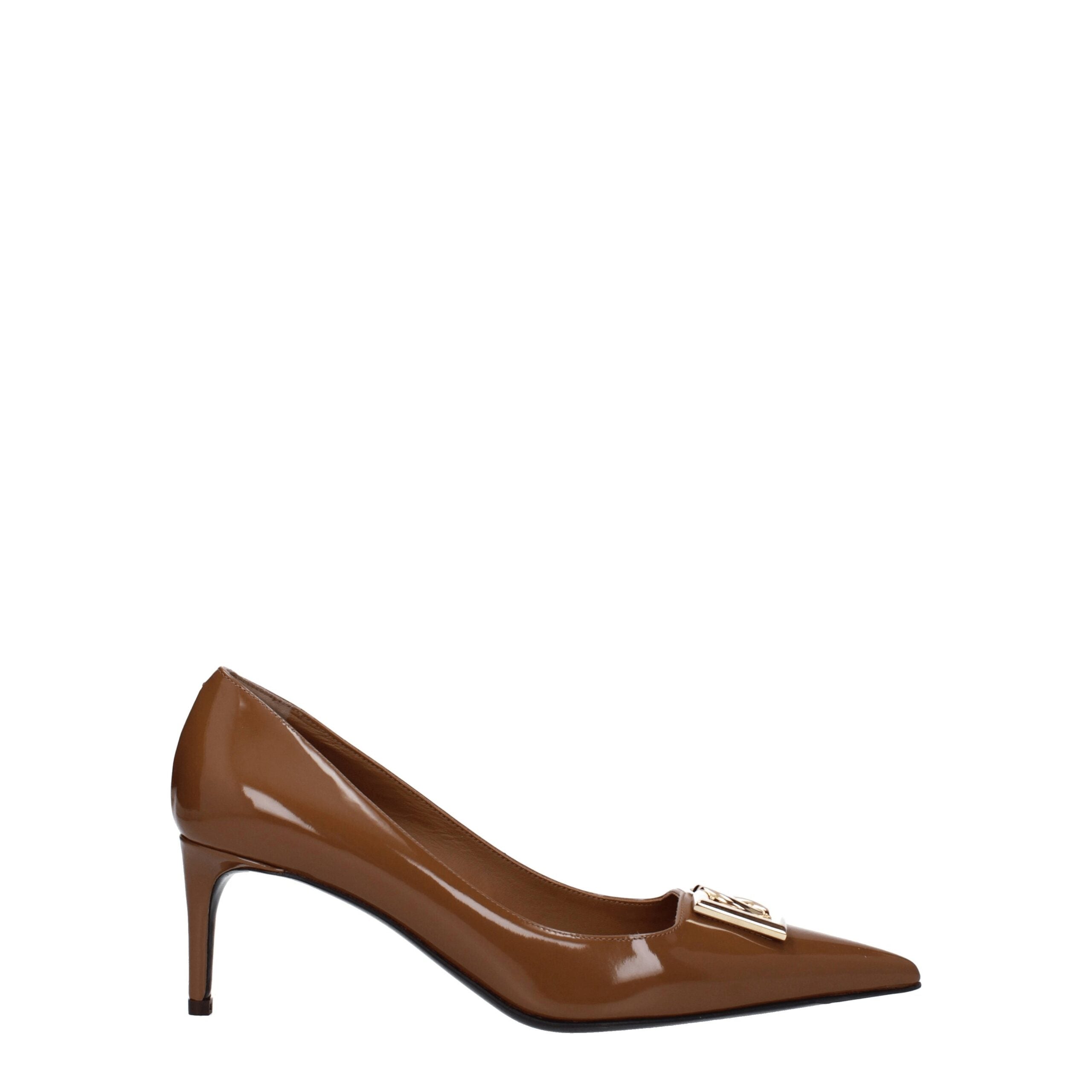 Brown Leather High Heel Pumps - ventzia