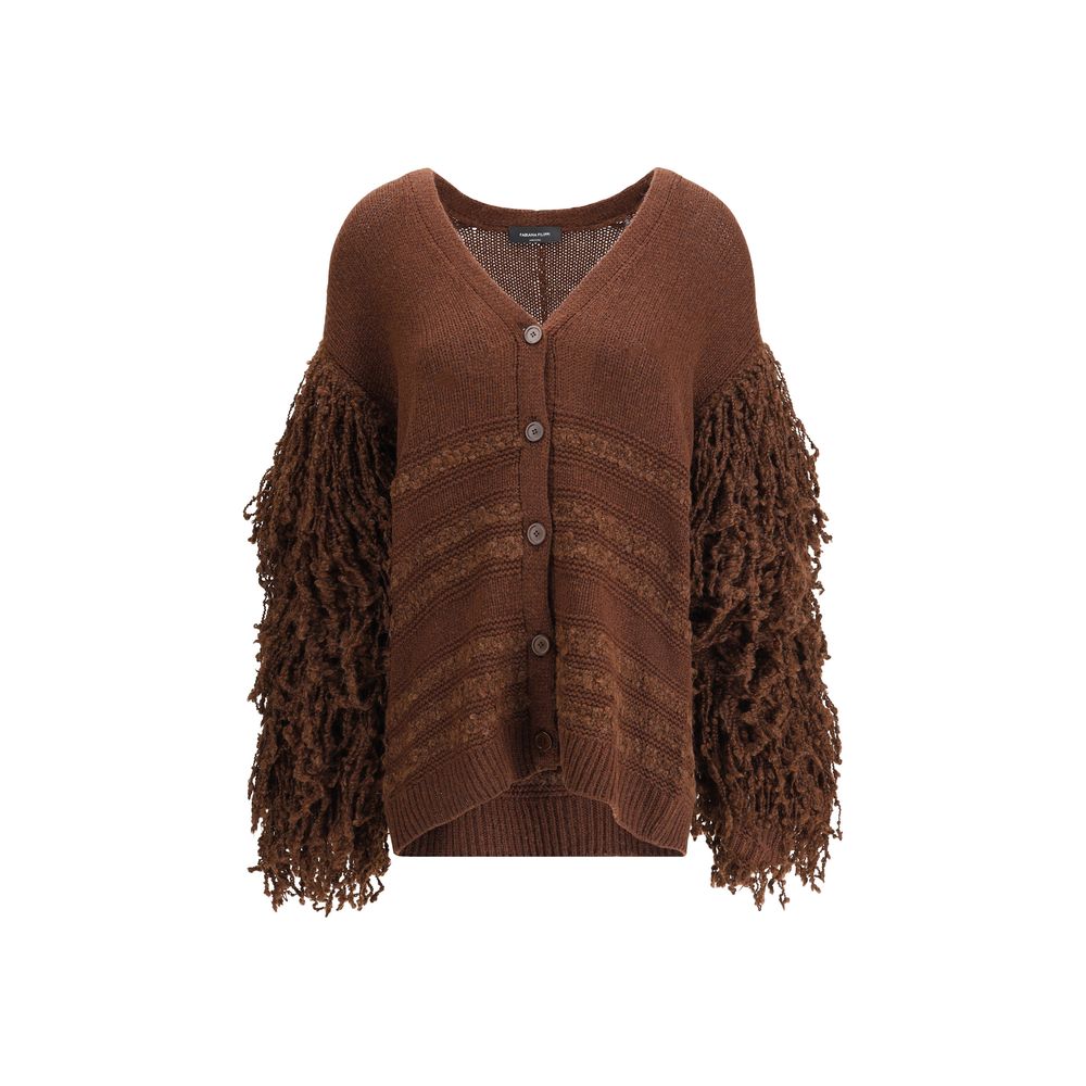 Brown Camel Hair  Cardigan - ventzia