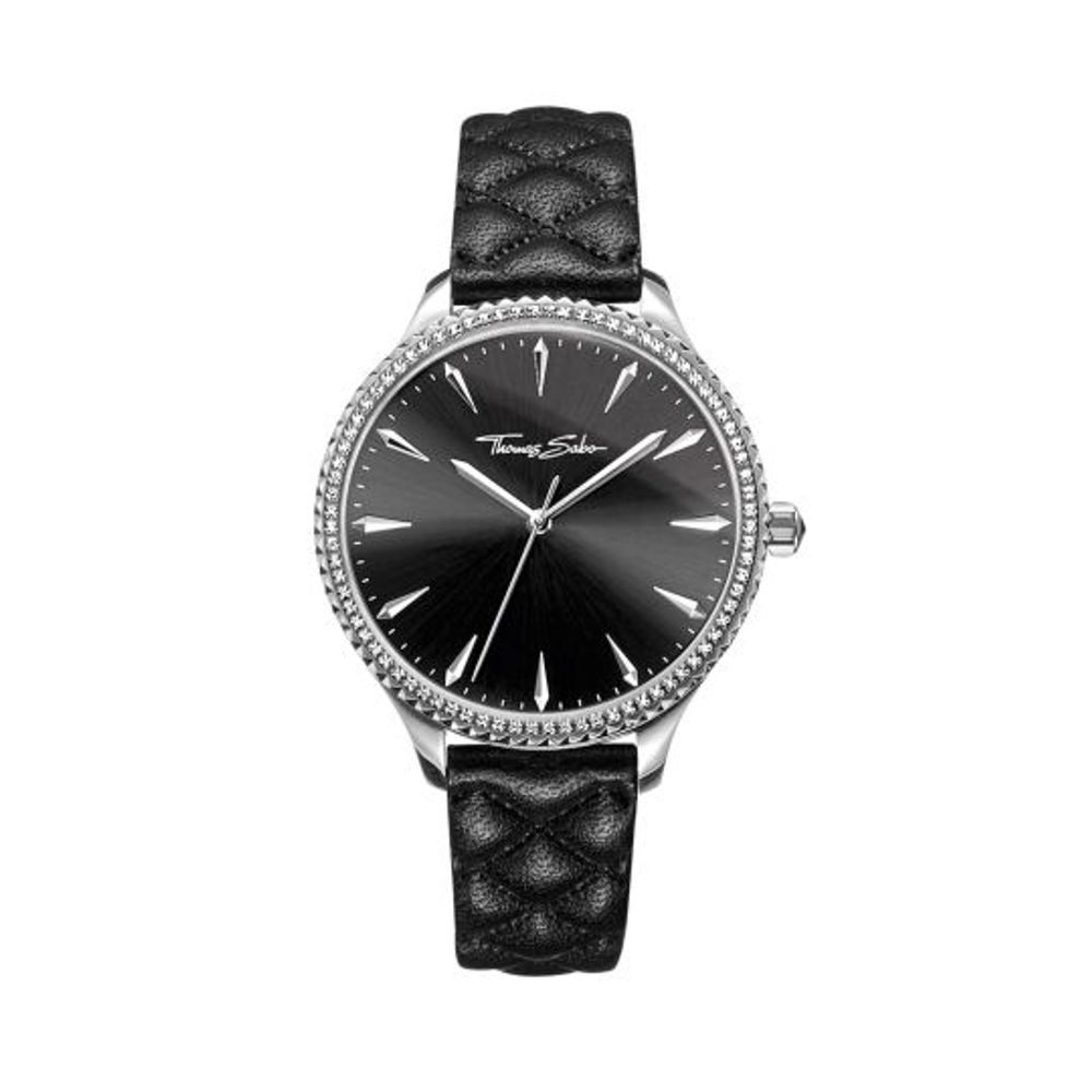 Black Leather Dress Watch - ventzia