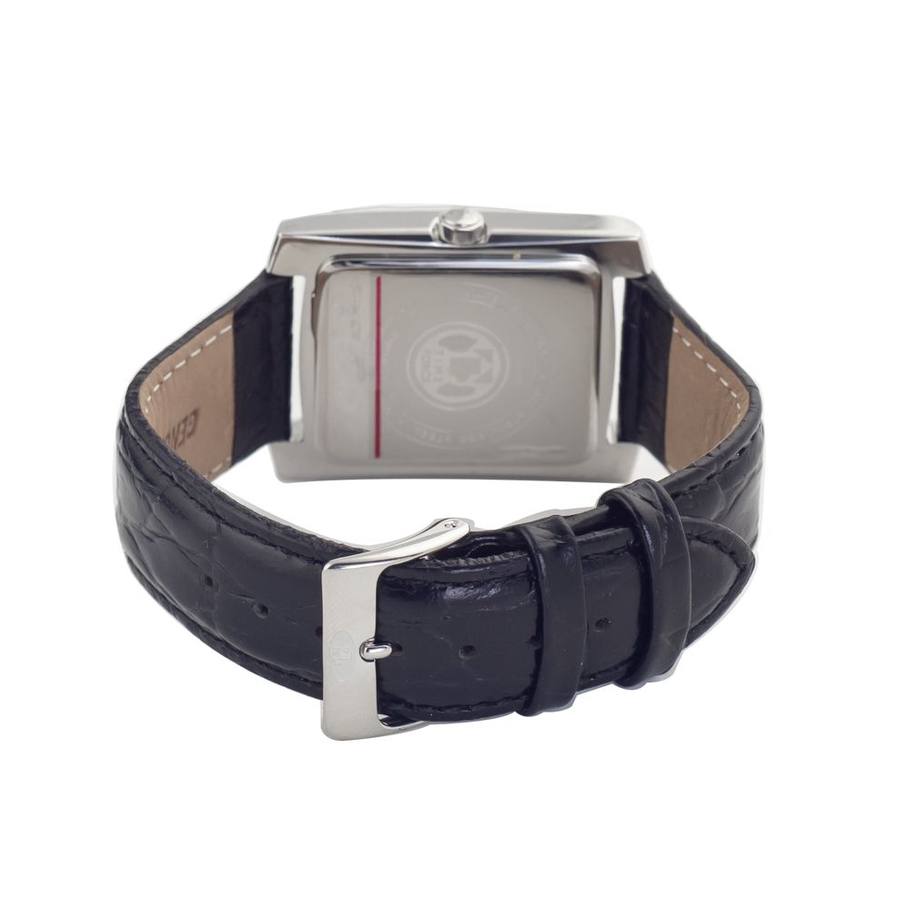 Black Leather Dress Watch - ventzia