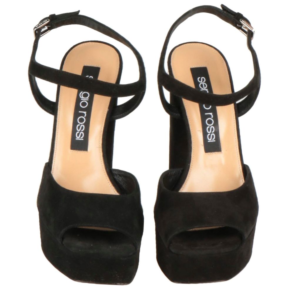 Black Velvet Sandal - ventzia