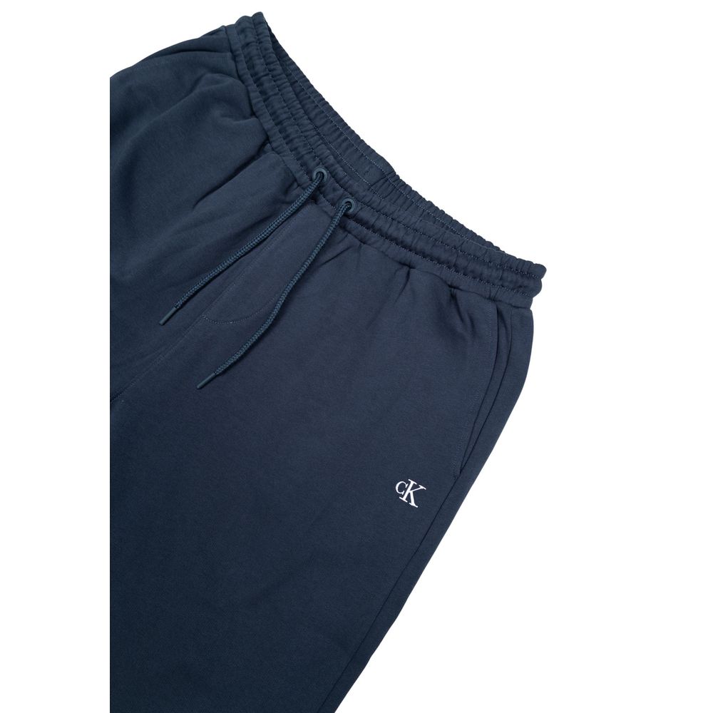 Blue Organic Cotton Joggers Workout Pant - ventzia