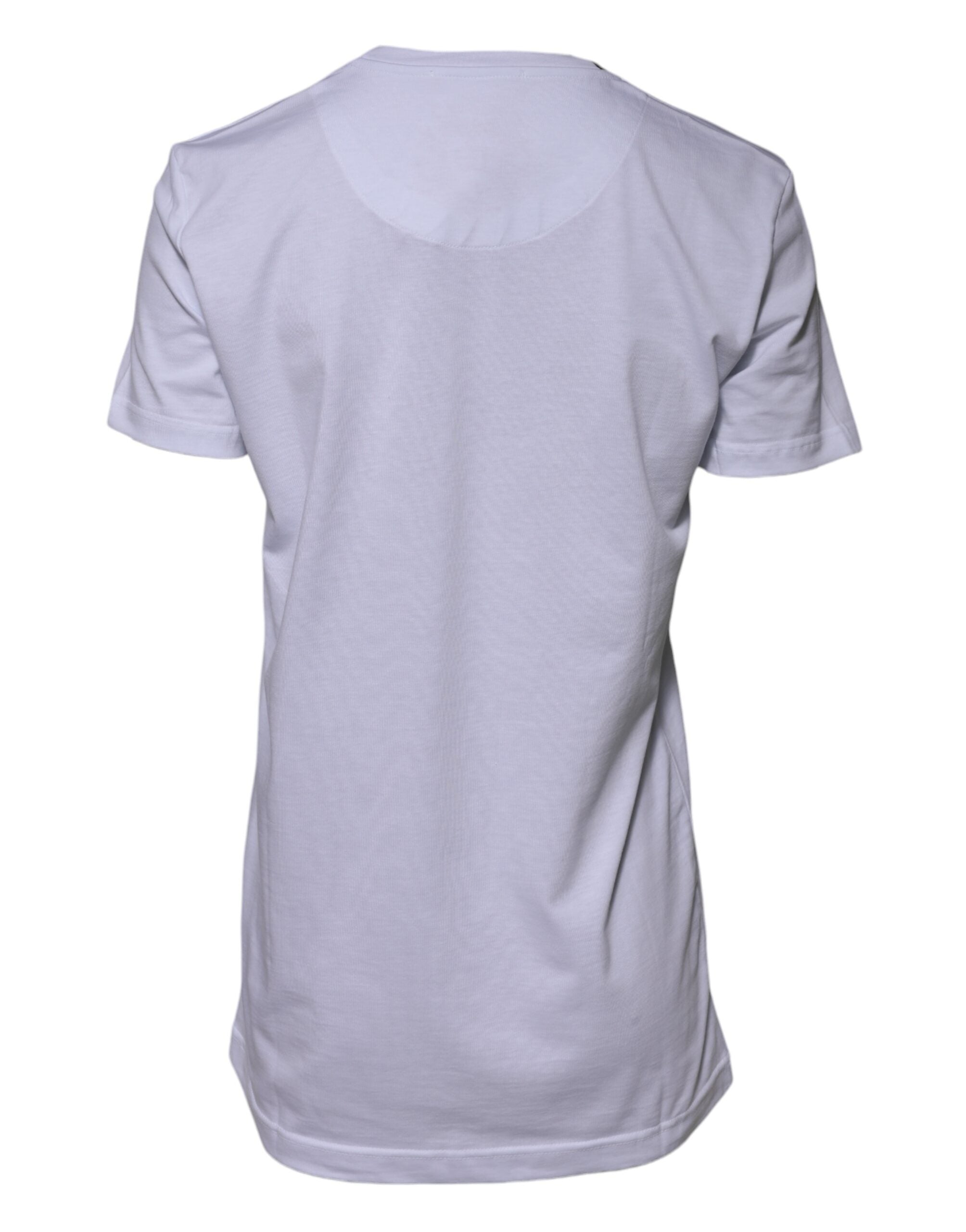 White Cotton Goodluck 2023 Crew Neck T-shirt - ventzia