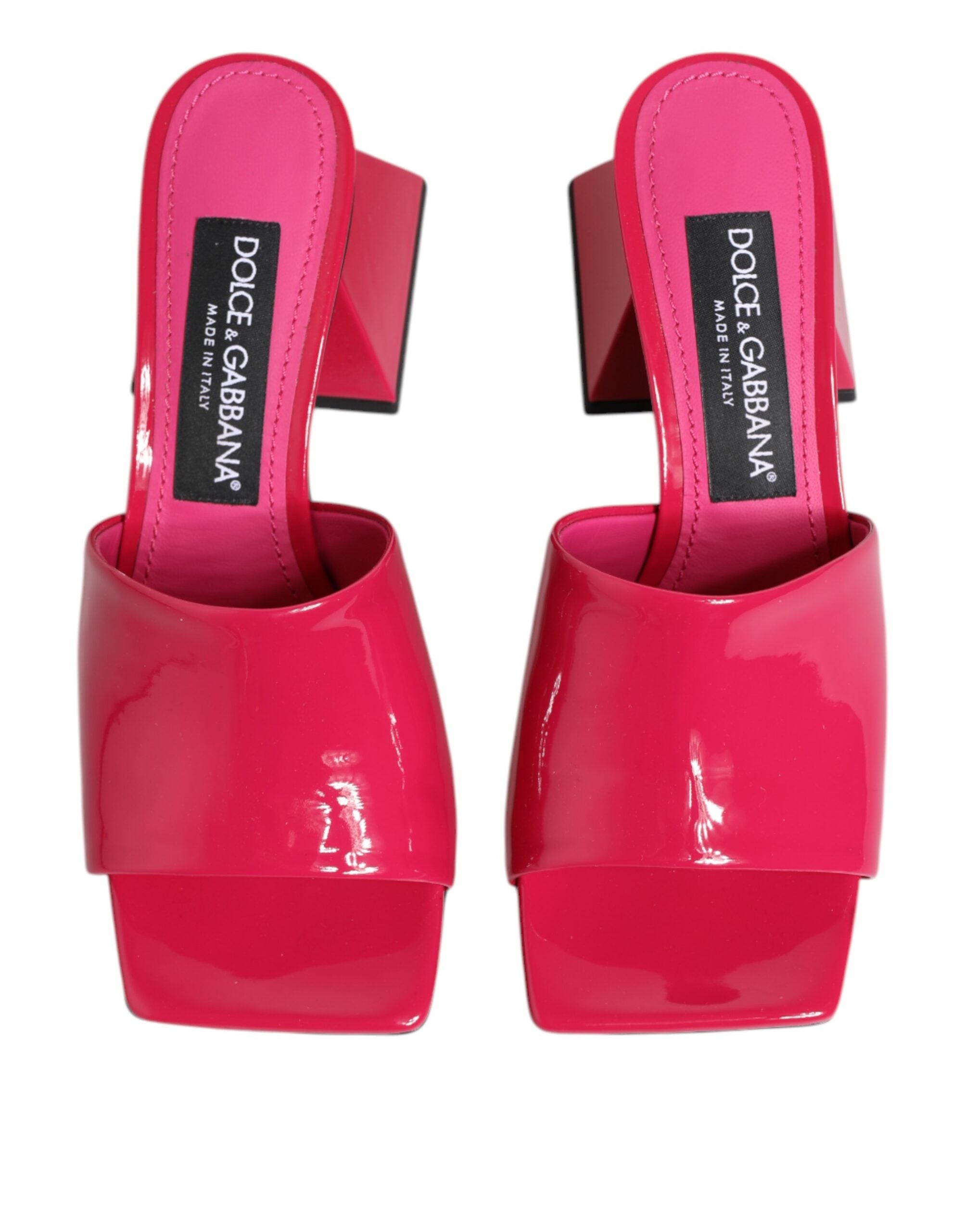 Pink Open Toe Block Heel Mules Sandals Shoes - ventzia