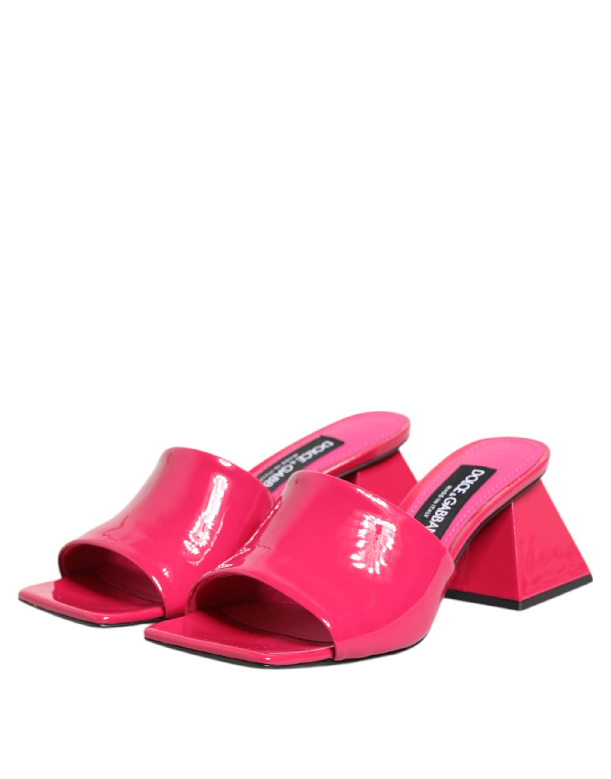 Pink Open Toe Block Heel Mules Sandals Shoes - ventzia