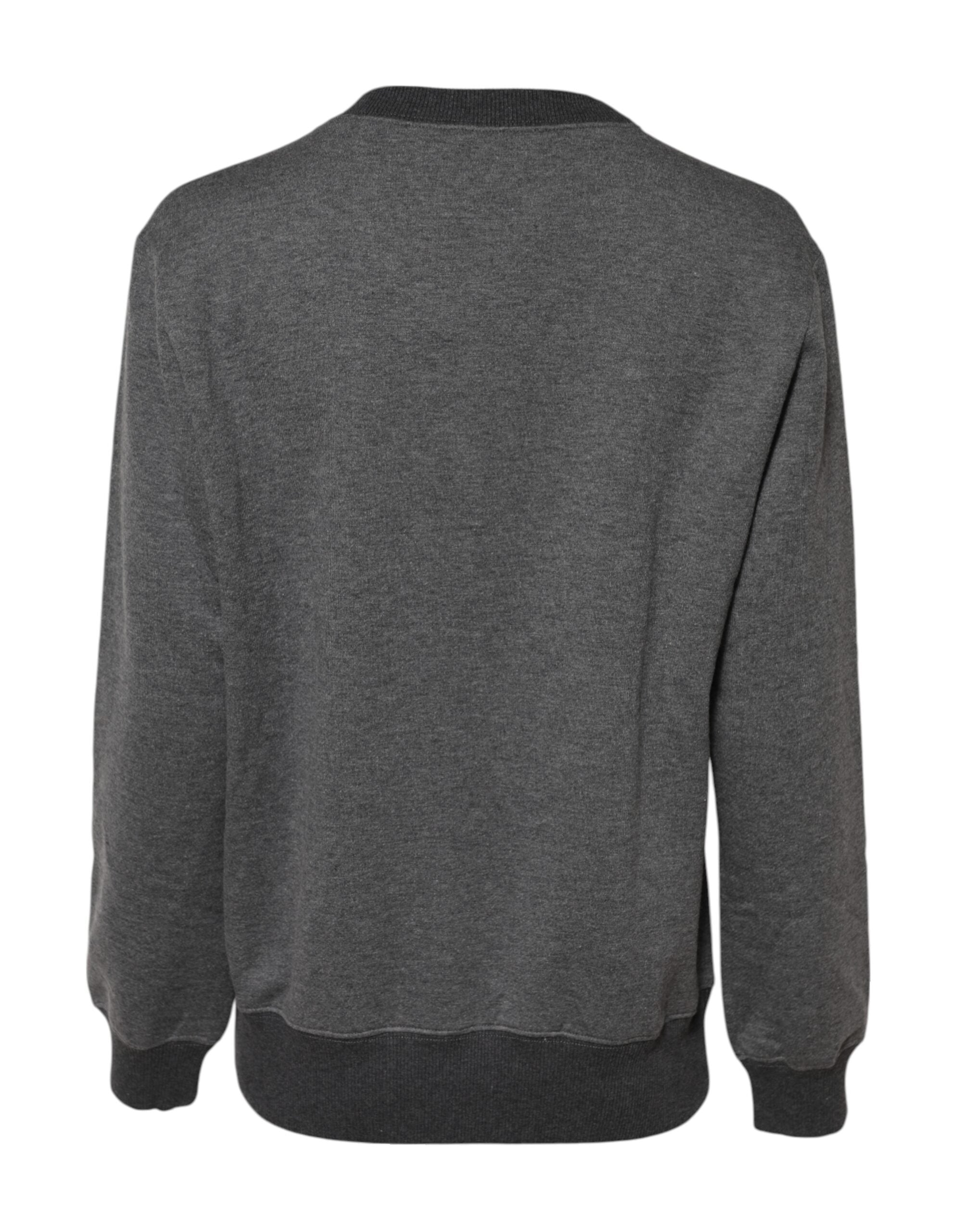 Gray DG Logo Embroidered Pullover Sweater - ventzia