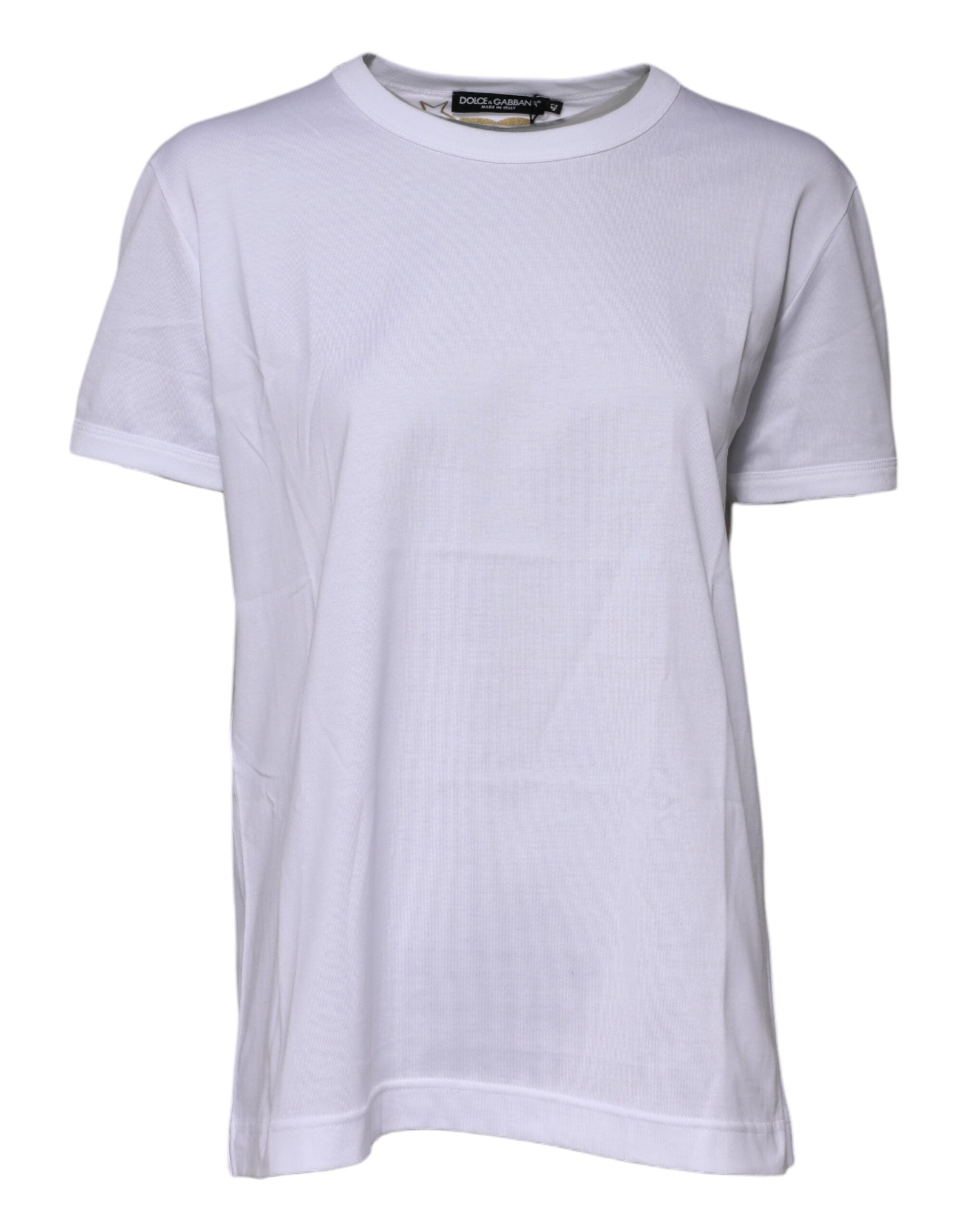 White Cotton Goodluck 2022 Crew Neck T-shirt - ventzia