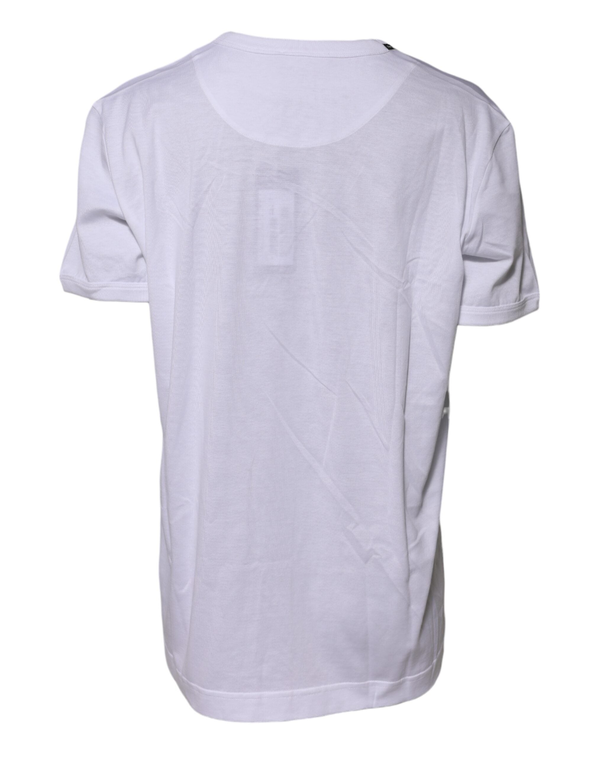 White Cotton Goodluck 2022 Crew Neck T-shirt - ventzia